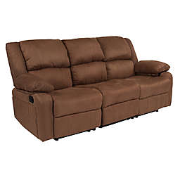 Flash Furniture Harmony Reclining Sofa in Chocolate Brown