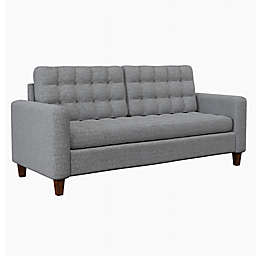 Dream Collection™ by LUCID® Square-Arm Tufted Sofa in Light Grey Fabric