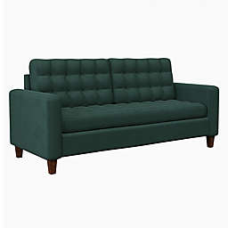 Dream Collection™ by LUCID® Square-Arm Tufted Sofa in Green Fabric