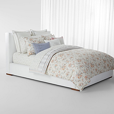 Lauren Ralph Lauren Carolyne Floral 3-Piece Reversible King Comforter Set in Blue/Red. View a larger version of this product image.