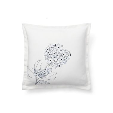 Lauren Ralph Lauren Reese Embroidery Square Throw Pillow in Navy. View a larger version of this product image.