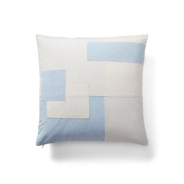 Lauren Ralph Lauren Macey Patchwork Square Throw Pillow in Blue Multi. View a larger version of this product image.