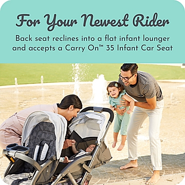 Century&reg; Stroll On&trade; Duo Lightweight Double Stroller in Metro. View a larger version of this product image.