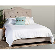 Leffler Home Allure Queen Upholstered Panel Bed in Beige Linen