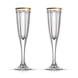 JoyJolt® Windsor Crystal Champagne Flutes (Set of 2)