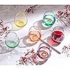 Alternate image 2 for JoyJolt&reg; Hue Color Stemless Wine Glasses (Set of 6)