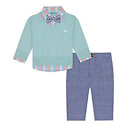 Beetle & Thread® Size 12-18M 4-Piece Dog Sweater Set in Mint/Chambray