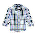 Alternate image 2 for Beetle &amp; Thread&reg; Size 0-3M 4-Piece Sweater, Shirt, Pant, and Bow Tie Set in Navy