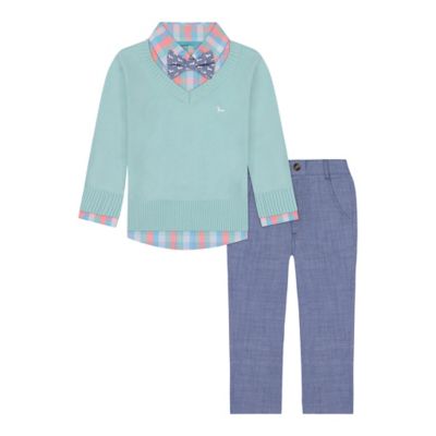 Beetle &amp; Thread&reg; 4-Piece Dog Sweater Set in Mint/Chambray