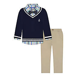 Beetle & Thread® 4-Piece Sweater, Shirt, Pant, and Bow Tie Set in Navy