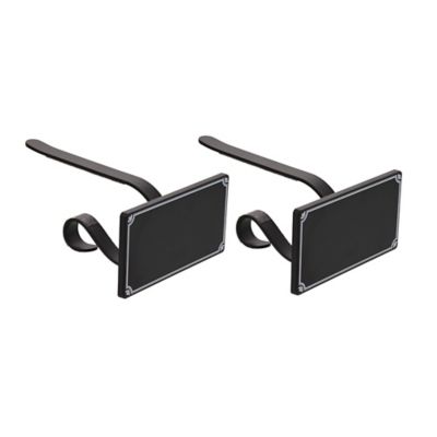 Bee &amp; Willow&trade; Chalkboard Mantel Clip Stocking Holders in Matte Black (Set of 2)
