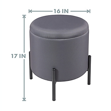 Studio 3B&trade; Round Storage Ottoman. View a larger version of this product image.