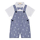 Alternate image 0 for Beetle &amp; Thread&reg; 3-Piece Sailboat Overall Set with Bow Tie in Chambray