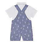 Alternate image 2 for Beetle &amp; Thread&reg; Size 3T 3-Piece Sailboat Overall Set with Bow Tie in Chambray