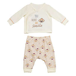 Baby Starters® Size 9M 3-Piece Smile Sock Monkey Take Me Home Set in Ivory/Tan