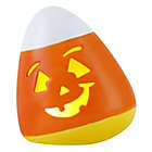 Alternate image 2 for H for Happy&trade; 4-Inch Ceramic Candy Corn Halloween Figure with LED Light in Orange