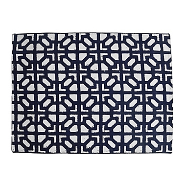Everhome&trade; Graphic Trellis Placemats in White/Blue (Set of 4). View a larger version of this product image.