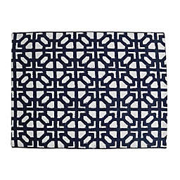 Everhome™ Graphic Trellis Placemats in White/Blue (Set of 4)