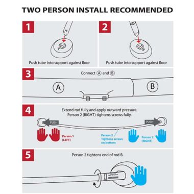 TITAN&trade; Stainless Steel Dual Install Curved Shower Rod in Brushed Nickel. View a larger version of this product image.