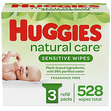 Huggies&reg; Natural Care&reg; 528-Count Fragrance-Free Baby Wipes. View a larger version of this product image.