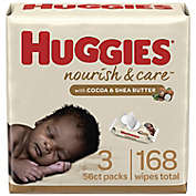 Huggies&reg; Nourish &amp; Care&trade; 168-Count Cocoa and Shea Butter Sensitive Baby Wipes