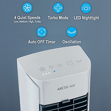 Arctic Air&reg; Tower 2.0 Oscillating Evaporative Air Cooler. View a larger version of this product image.