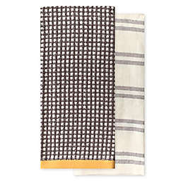 Bee & Willow™ Stripe Gingham Kitchen Towels (Set of 2)
