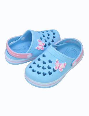 Koala Baby Butterfly Clog in Ice Blue/Pink