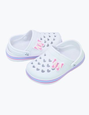 Koala Baby Rainbow Butterfly Clog in White