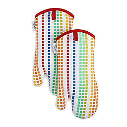 Fiesta® Santa Fe Stripe Oven Mitts in Yellow/Green/Blue/Red (Set of 2)