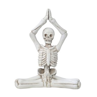 H for Happy&trade; 5.5-Inch Halloween Yoga Posing Skeleton in White. View a larger version of this product image.