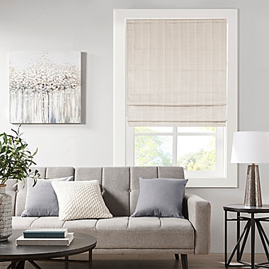 Madison Park&reg; Galen Room Darkening 23-Inch x 64-Inch Cordless Roman Shade in Ivory. View a larger version of this product image.