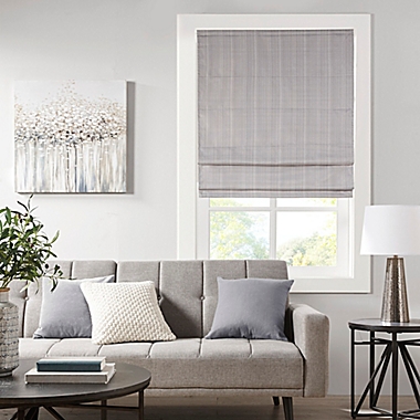 Madison Park&reg; Galen Room Darkening 29-Inch x 64-Inch Cordless Roman Shade in Grey. View a larger version of this product image.