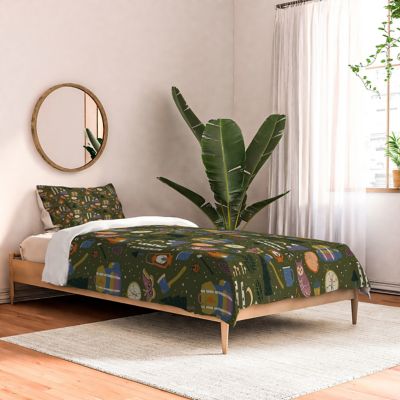 Deny Designs Camille Chew Into the Woods Twin/Twin XL Comforter in Olive