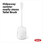 Alternate image 7 for OXO Good Grips&reg; 2-Piece Compact Toilet Brush and Canister Set in White/Blue