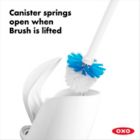 Alternate image 7 for OXO Good Grips&reg; 2-Piece Compact Toilet Brush and Canister Set in White/Blue