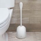 Alternate image 1 for OXO Good Grips&reg; 2-Piece Compact Toilet Brush and Canister Set in White/Blue