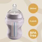 Alternate image 1 for Tommee Tippee&reg; 3-Pack Closer to Nature 9 oz. Baby Bottles in Pink