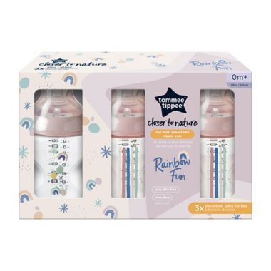 Tommee Tippee&reg; 3-Pack Closer to Nature 9 oz. Baby Bottles in Pink. View a larger version of this product image.