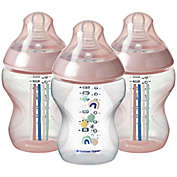 Tommee Tippee&reg; 3-Pack Closer to Nature 9 oz. Baby Bottles in Pink