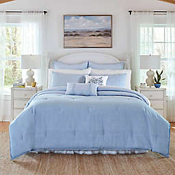 Laura Ashley® Forsythia Twin Comforter Bonus Set in Pastel Blue