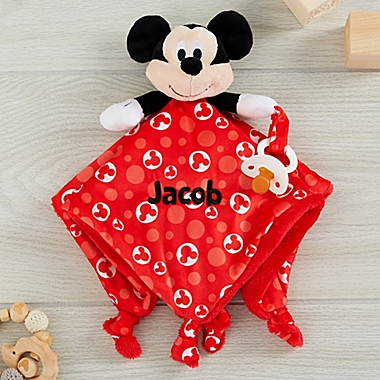 Disney&reg; Mickey Mouse Personalized Lovey in Red. View a larger version of this product image.