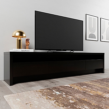 Manhattan Comfort&copy; Sylvan 85.43-Inch TV Stand in Black. View a larger version of this product image.