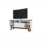 Manhattan Comfort&copy; Camberly 53.54-Inch TV Stand in White/Cinnamon