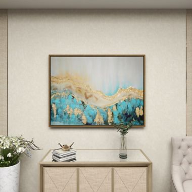 Ridge Road D&eacute;cor Contemporary Abstract Painting in Wood Frame. View a larger version of this product image.