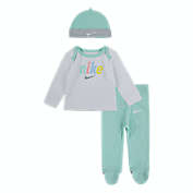Nike&reg; 3-Piece Footed Pant, Top, and Beanie Set in Green