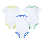 Nike&reg; Newborn 3-Pack Bodysuits in White