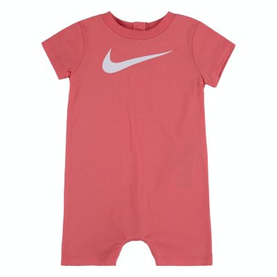 Nike&reg; Newborn Swoosh Romper in Red