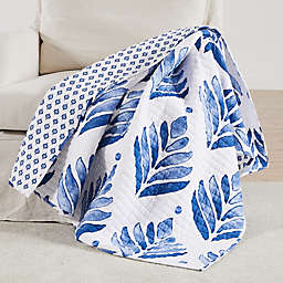 Levtex Home Vintage Blossom Reversible Throw Blanket in Blue/White