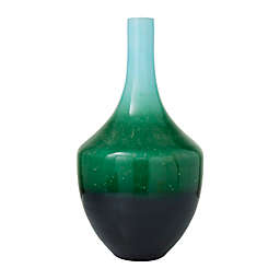 Ridge Road Decor Modern Glass Vase in Green
